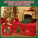 Christmas Tree Storage Bag, 7.5Ft Christmas Tree Bag 2 Piece Set Includes a Storage Bags for Xmas Decorations, Reinforced Handles & Sleek Dual Zipper Waterproof Xmas Tree Bag