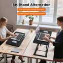Height Adjustable Standing Desk Converter for Ergonomic Sit Stand Workstations Size 23.62X13.38 inch