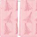 Pink Christmas Decor Bathroom Hand Towels 13x29 Inch 100% Cotton Christmas Tree Dish Towels Drying Kitchen Towels Xmas Home Kitchen Decoration Set of 2