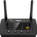 1Mii B03Pro Bluetooth 5.3 Transmitter Receiver for Home Stereo TV, HiFi Wireless Audio Adapter with Audiophile DAC & aptX Low Latency/HD/Adaptive, Long Range, Optical RCA AUX 3.5mm Outputs/Inputs (Black1)