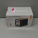 Toastmaster 2-Slice Toaster - Black with Stainless Steel - Kitchen Essential for Sandwich Bread & Breakfast Toast - Toaster with Wide Slots, High Rise Toast Lift & Cool-Touch Exterior