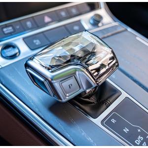 Egreat Crystal Shift Knob Cover Compatible with Audi A6/A7/A8/SQ8/RS6/RS7/S8 Models, Manual Lever Gear Knob Replacement Interior Accesseries Luxury Atmosphere