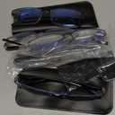 Gaoye 6 pack Executive Style Reading Glasses Men - Durable Readers with Blue Light Filtering - Comfortable Fit with TR90 (Black)