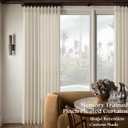 Greige Linen 102 Inch Curtains 72 Inch Wide for Living Room Privacy Pinch Pleated Drapes with Hooks Rings Back Tab Light Filtering Semi Sheer Extra Wide Curtains for Patio Balcony Oatmeal 72x102