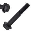 12-Pack M8-1.25 x 55mm Flanged Hex Head Bolts, Heavy-Duty Flanged Hex Screws, Industrial Grade 10.9 Black Oxide Alloy Steel, Partial Thread, for Pump, Car Repair, DIY