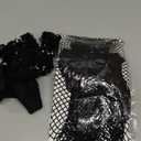 VEBZIN 2 Pack Sparkly Large And Medium Mesh Fishnet Tights For Women Glitter Rhinestone Fishnets Stockings (Black)