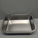 Stainless Steel Cat Litter Box, 15.7"11.8"4" Metal Litter Pan, Small Litter Box for Little Cats Kittens, Easy Cleaning