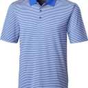 Cutter & Buck Men's Moisture Wicking UPF 50 Drytec Forge Tonal Stripe Polo Shirt (XX-Large, Chelan)