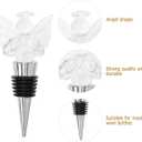 Hemoton Angel Wine Bottle Stopper Decorative Crystal Wine Bottle Plug Airtight Sealing Stopper for Home Bar Kitchen Unique Gift 4.13X1.96X1.37In