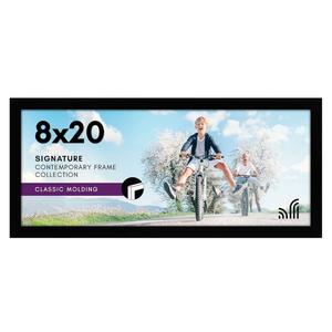 Americanflat 8x20 Picture Frame with Shatter-Resistant Glass - Signature Collection - Gallery-Style Frames Made of Engineered Wood - Photo Frame for Wall Display - Black