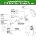Shower Handle Replacement for Delta RP48717 Lever Handle Kit, Fit for Delta 13/14& 1300/1400 Series Tub Faucet, Single Handle Tub and Shower Faucet Handle,Brushed Nickel