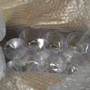 Ciaell 12 PCS Plastic Ribbed Wine Glasses - 10 OZ Plastic Square Wine Glasses with Stem - Disposable Champagne Cups for Parties & Weddings & Party & Valentine's Day (Clear)