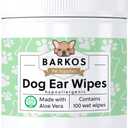 Dog Ear Cleaner Wipes | Bulldog, French Bulldog, Pug, English Bulldog | Cleans & Soothes Ears, Wrinkles, Folds, Tear Stain (Dog Ear Cleaner Wipes)
