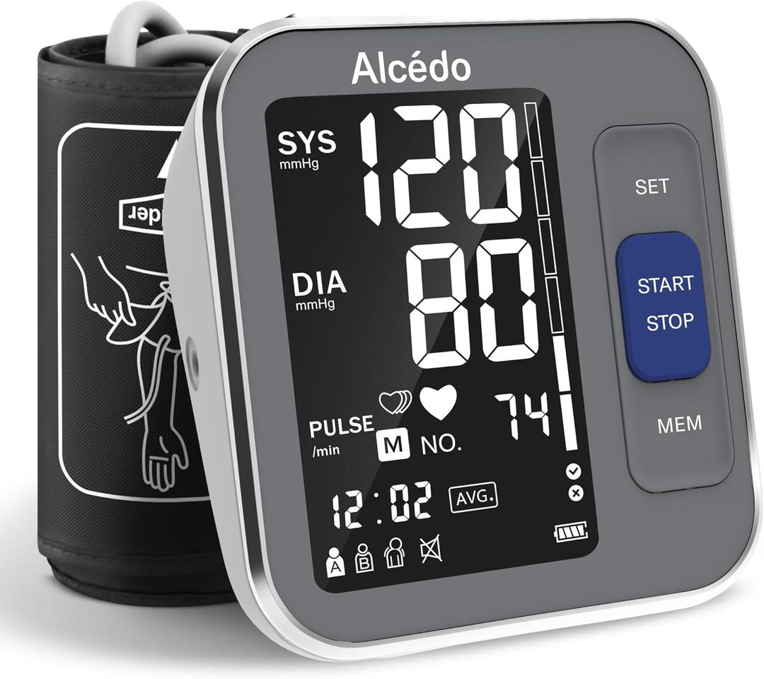 Alcedo Blood Pressure Monitor for Home Use, Automatic Digital BP Machine with Large Cuff for Upper Arm (Black Backlit Screen) Alcedo Blood Pressure Monitor for Home Use, Automatic Digital BP Machine with Large Cuff for Upper Arm (Black Backlit Screen)