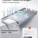 TORRAS Magnetic Slim Fit for iPhone 17 Pro Case 6.3 inch, Ultra-Thin, Compatible with MagSafe, Lightweight Matte Anti-Scratch Hard PC Cover Phone Case for iPhone 17 Pro OriginFit, Silver White
