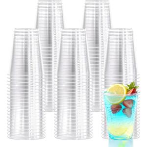 9 oz Plastic Cups,504 pack-Clear Disposable Drinking Cups, Water Cups for Cold beveragesPlastic Clear Cups for Party, Graduation, Travel, Holiday, Events, Birthday