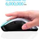 memzuoix 2.4G Wireless Mouse, 1400 DPI Mobile Optical Cordless Mouse with USB Receiver, Portable Computer Mice Wireless Mice for Laptop, PC, Desktop, MacBook, 5 Buttons (Gunmetal)