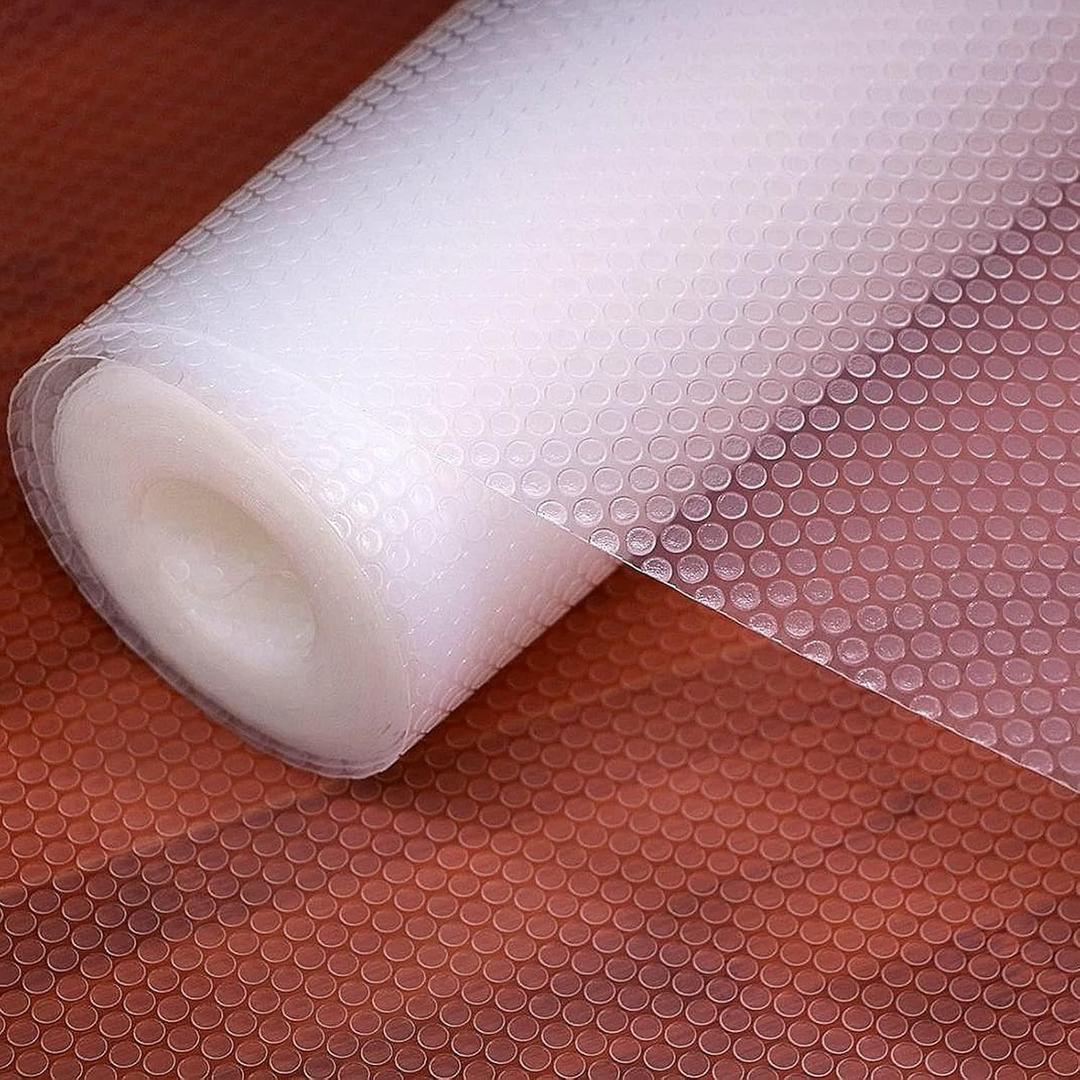 Shelf Liners 20 inch x 20 ft Kitchen Cabinets Liner Non-Stick Drawer Liners Drawer Mats EVA Protector Shelving Cupboard Lining (Clear, 20 inch x 20 ft), 20"W x 240"L