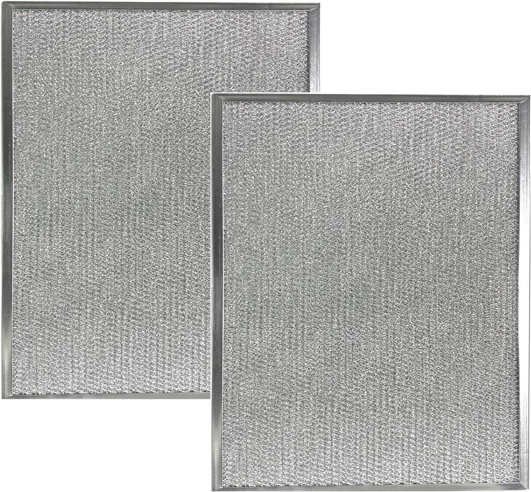 Air Filter Factory 13.875 X 15.125 X .375 Inch Range Hood Aluminum Grease Filters 2-Pack