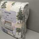 Great Bay Home Lodge Quilt Set - 3-Piece King/California King Size Rustic Bedding Set - Lightweight, All-Season, Reversible Bedspread (Lodge Trees)