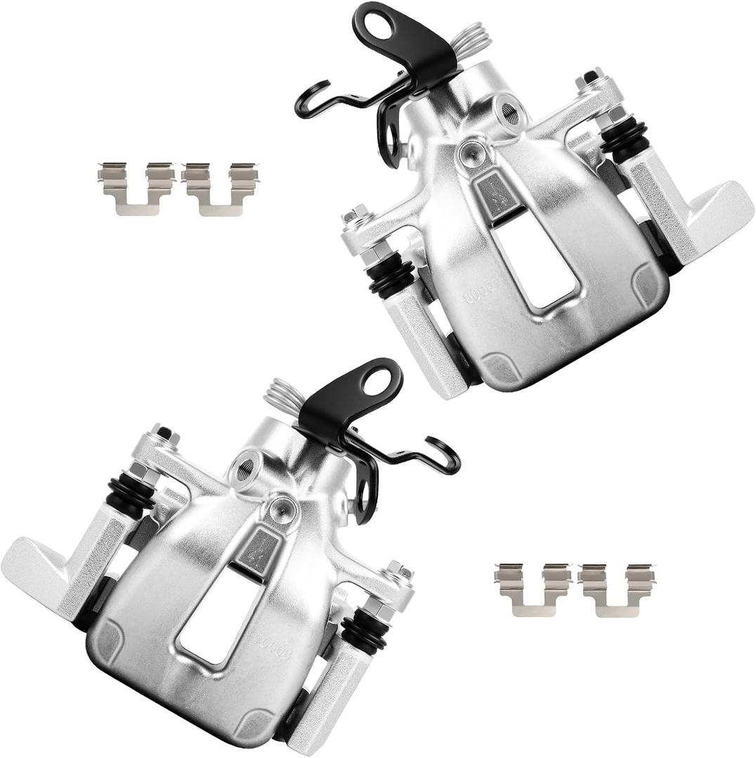 cciyu Rear Left & Right Brake Calipers Assembly w/Bracket 19B2976 19B2977 For Audi For A3/For A3 Quattro,For Volkswagen For Golf/For GTI/For Jetta/For Rabbit