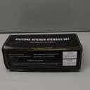 Black and Gold Kitchen Utensils Set - 6-PC Silicone Utensils Set Include Tongs, Whisk, Serving Spoon, Spatula, and Turner for Stylish Cooking and Baking - Black and Gold Kitchen Accessories and Decor