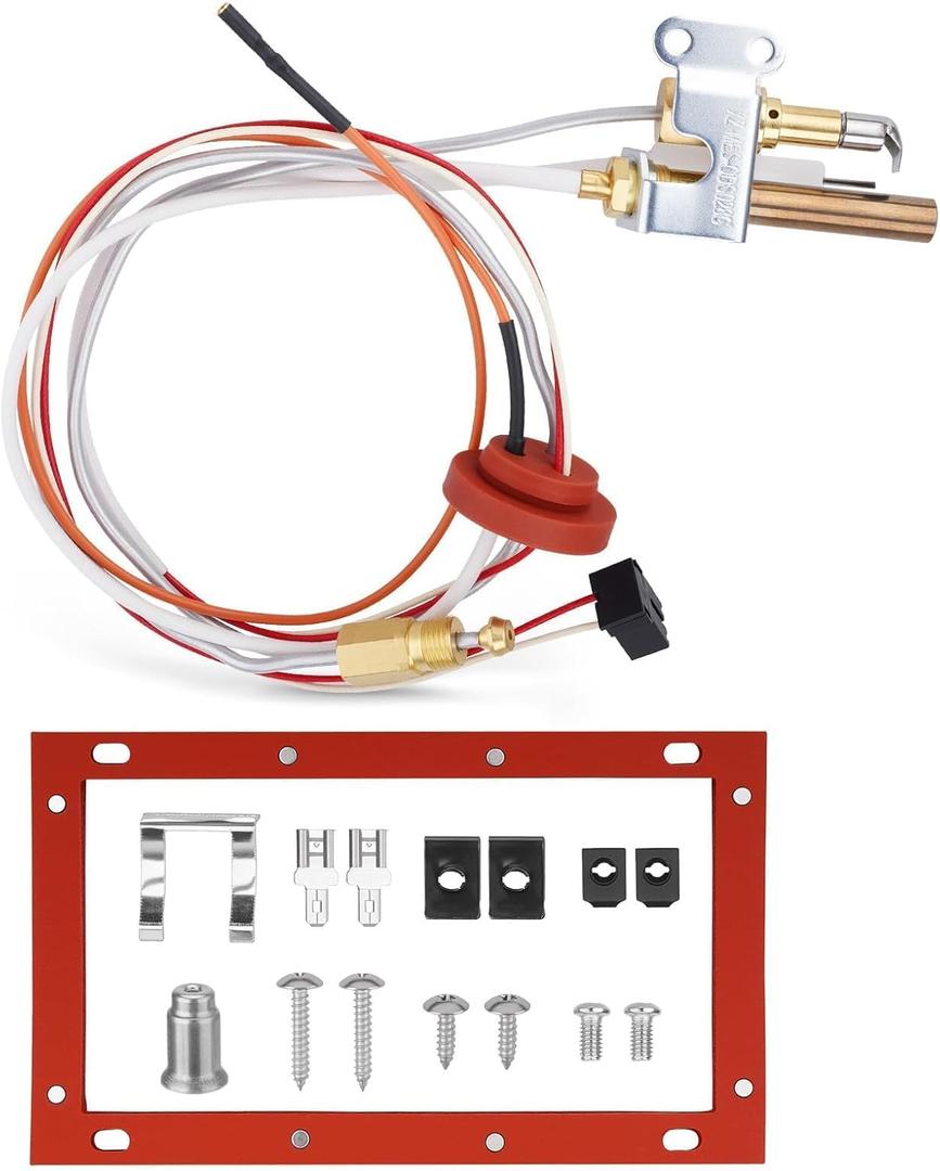 SP21058 Pilot Assembly for Water Heater Parts with Thermopile & Sparker Compatible with Rheem Ruud Richmond Water Heaters, NG with LP Orifice, Aging-Resistant, Replace# SP20824 SP20754 SP21059 SP20800