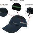 Lightweight Safety Bump Cap - Breathable Baseball Style Protective Hat with Reflective Stripes, Size: Micro Brim