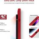Supdeal Liquid Silicone Case for iPhone 14 Pro, [True Liquid Silicone] [Anti Fingerprint] 4 Layer Phone Case Protective Cover, Full Coverage Around Camera & Built-in Microfiber, 6.1", Red