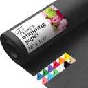 Paclord Flower Wrapping Kraft Paper, 18" x 1200" (100 ft), 45 lbs Thickness  Black Colored Wrapping Paper for Flowers, Floristic Shops, Floral Decorations