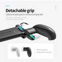 Switch Joycon Controller Holder for Mobiles and Tablets | Enhance Your Mobile Gaming with a Comfortable & Adjustable Grip | Compatible with Android/iOS/iPhone/iPad(Supports 12-25CM) (White).