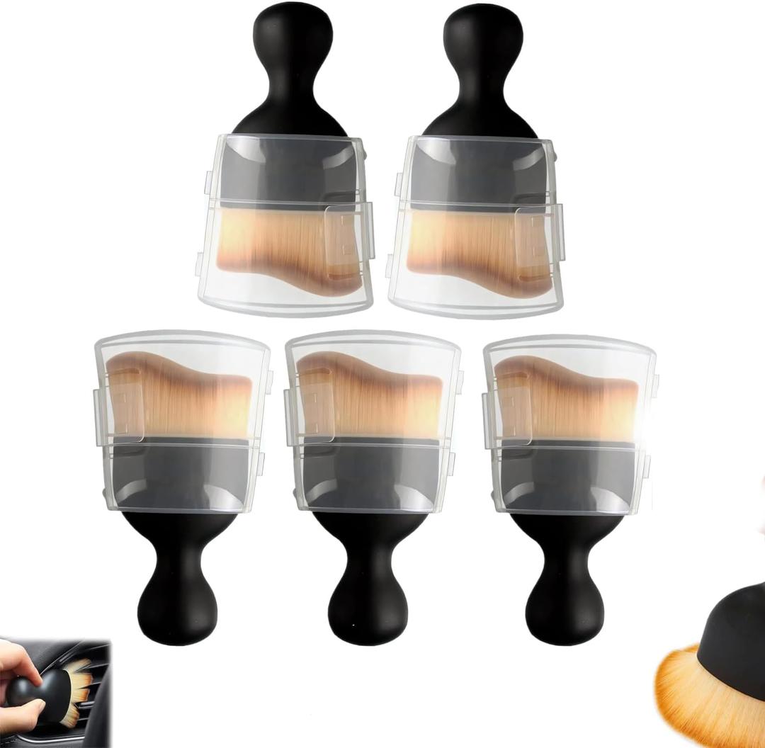5Pcs Car Interior Cleaning Brush Set, Including Detailed car Cleaning Brushes, Suitable for Cleaning car interiors, Body Surfaces, air Vents, Sofas, and Computers.