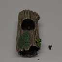 Reptile Hide, Resin Hollow Log Cave with Two Strong Suction Cups,Gecko Tank Accessories Climbing Toy– Climbing Decoration and Hideout for Lizards, Geckos, Snakes, Hermit Crabs, and Frogs