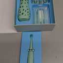 HUACOCARE Kids Water Flosser & Electric Toothbrush Combo | Giraffe & Monkey Design | 3 Gentle Modes & 2 Sonic Modes | All-in-One for Healthy Brushing Habits |Braces-Friendly | Gift for Boys & Girls (Lightgreen)