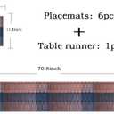 PIGCHCY Elegant Placemats with Matching Table Runner,Washable Durable Plastic Placemats for Dining Table Sets(6pcs Placemats+1pcs Table Runner, Brown)