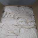 Fitted Tablecloth for 8 Foot Rectangle Tables-6 Pack Cream Elastic Outdoor Picnic Table Cover-Spandex Stretch Folding Table Cloths 8ft for Camping Dining Room Patio Kitchen Banquet Party