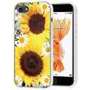 Yodueiv Phone Case for iPhone 6S Plus Case, iPhone 6 Plus Case for Girls Women, Soft Clear TPU Shockproof Protective Transparent Case Cover for iPhone 6 Plus / 6S Plus 5.5 inch (Sunflower)