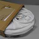 White Lamp Shades Set of 2, Bell Lamp Shades 6"Top x 13"Bottom x 10"High, Medium Shade Replacement Fabric Natural Linen Hand Crafted(Spider Fitter), Harp Holders Included, Easy Assembly Required