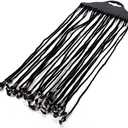 12PCS Black Non-Slip Eye Wire Eyeglass Cord Reading Sunglass Neck Strap Nylon Braided Eyewear Retainer Rope Holder
