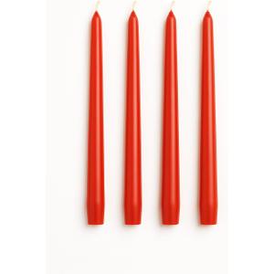 Dinil Red Taper Candles  10 Inch Tapered Candles Set of 4  Unscented Taper Candles  Decorative Long Candlesticks for Decoration, Festival, Dinner, Party  Long Burning Time  Red