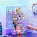 Clear Acrylic Display Case for Collectibles, 4 Layer Figure Display Case with Magnetic Door, Stackable Figurine Display Shelf Box for Figures, Funko Pop, Pop Mart, 2-Pack