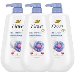 Dove Body Wash with Pump 3 Count Anti-Stress Blue Chamomile & Oat Milk, for 24hr Lotion-Soft Skin Moisturizing Skin Cleanser with No Sulfates No Parabens Dove Body Wash with Pump 3 Count Anti-Stress Blue Chamomile & Oat Milk, for 24hr Lotion-Soft Skin Moisturizing Skin Cleanser with No Sulfates No Parabens