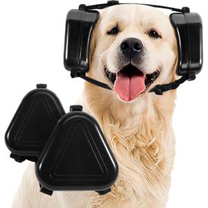 Dog Ear Muffs Noise Protection, Noise Cancelling Headphones for Dogs, Ear Covers for Hearing Protection and Anxiety - Black (Black, S)