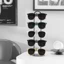 Byken Sunglasses Holder Organizer, 5 Tier Eyeglass Display Storage Stand,.Metal Sunglass Tower (Black)