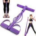 Pedal Resistance Band with Handle, 6-Tube Multifunction Pedal Resistance Band with 1 Stretch-Band, Foot-Pedal-Resistance-Band for Abdomen, Waist, Arm, Leg