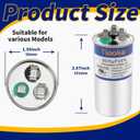 30+5 uF 30/5 MFD 5% 370V/440VAC Dual Run Round Start A/C Capacitor CBB65B Air Conditioner Capacitors for AC Unit Fan Motor Start or Heat Pump or Condenser Straight Cool