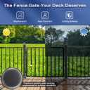 Avalution Deck Fence Gate Outdoor,32" H x 48" W, Metal Fence Gate Kit,Heavy Duty Outdoor Gates with Hinges and Latch,Anti-Rust Deck Gates for Decks,Patio,Garden,Yard,Residential Fences