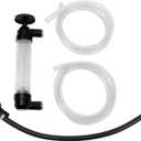 Performance Tool W1156 Grip Clip Transfer Pump/ Siphon Fluid Transfer Pump Kit for Water, Oil, Liquid, and Air, Black/Clear, 48-inch Hoses