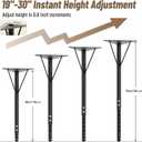 Yuleimy Adjustable Table Legs 19-30 Inch, Furniture Legs for Heavy Butcher Block & Garage Workbench, Heavy Duty Metal Desk Legs with 8-Hole Triangular Plates for Zero Wobble, Black
