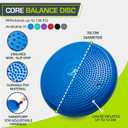 ProsourceFit Core Balance Disc Trainer, 14 Diameter with Pump for Improving Posture, Fitness, Stability